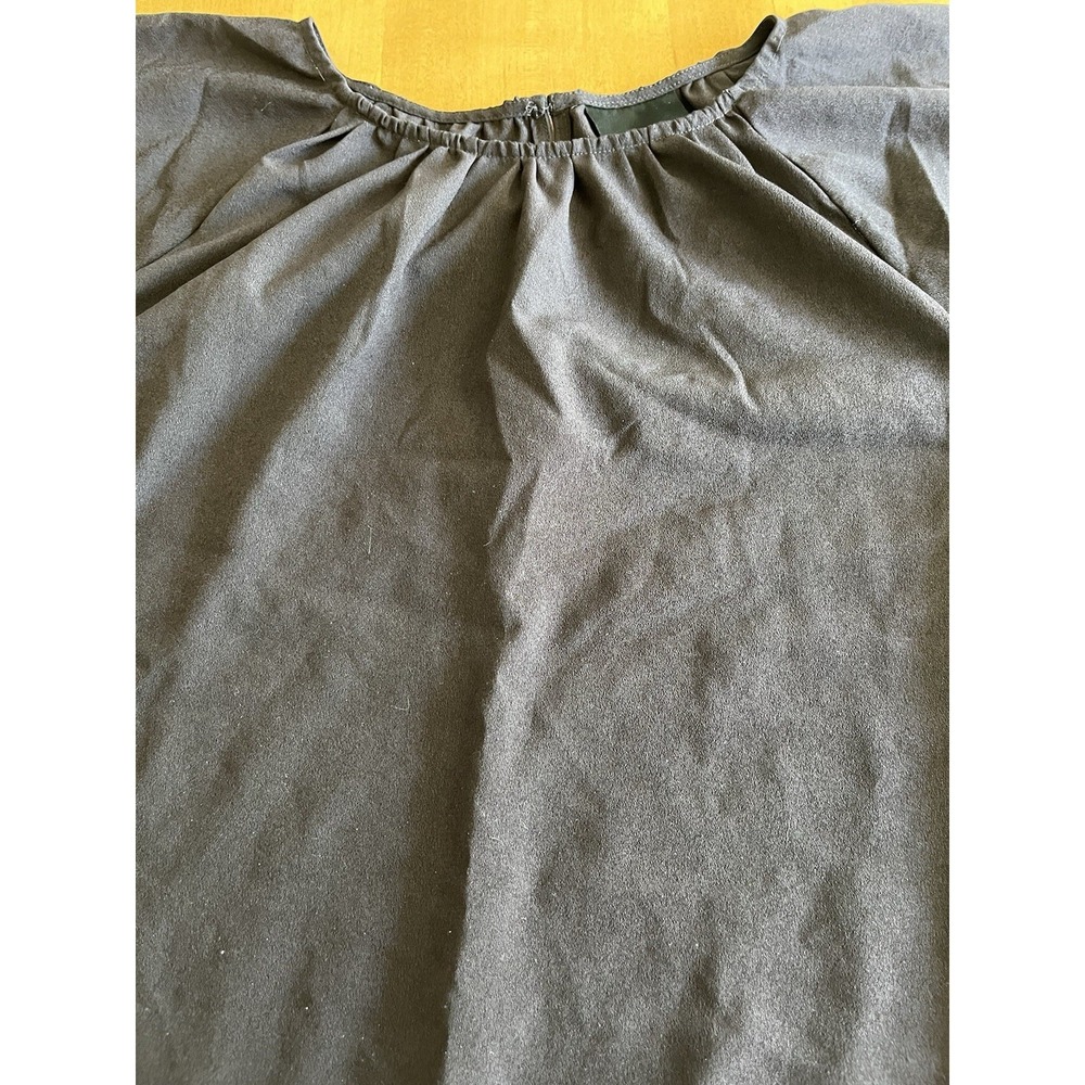 Alex Marie Blouse Women's Sz L Large Black Short Sleeve Flowy Boho Top Workwear - Picture 2 of 9